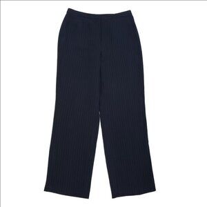 Ann Taylor LOFT Size 12 Black Pinstripe Dress Pants Tailored Slacks